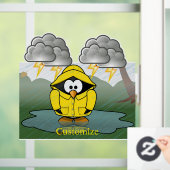 Shivering Rainy Day Pinguin Thunder_Cove Fensteraufkleber (Zuhause)