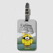 Shivering Rainy Day Pinguin Thunder_Cove Gepäckanhänger (Vorderseite Vertikal)