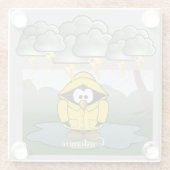Shivering Rainy Day Pinguin Thunder_Cove Glasuntersetzer (Rückseite)