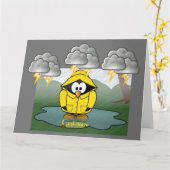 Shivering Rainy Day Pinguin Thunder_Cove Karte (Gelbe Blume)