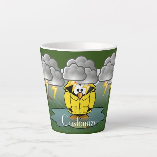Shivering Rainy Day Pinguin Thunder_Cove Milchtasse (Vorderseite)