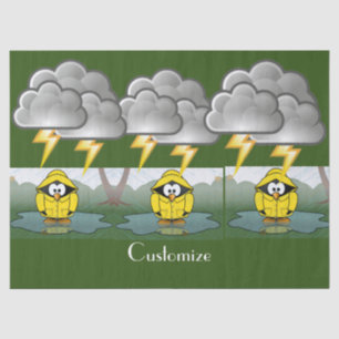 Shivering Rainy Day Pinguin Thunder_Cove Seidenpapier