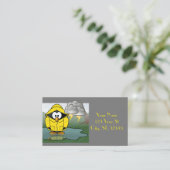 Shivering Rainy Day Pinguin Thunder_Cove Visitenkarte (Stehend Vorderseite)