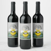 Shivering Rainy Day Pinguin Thunder_Cove Weinetikett (Flaschen)