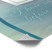 Shiviti Hebrew English Text Watercolor Floral Art Poster (Ecke)