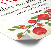 Shiviti Psalm 16 English Pomegranates Art Poster (Ecke)