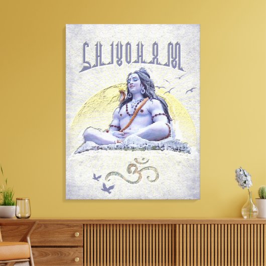 SHIVOHAM - Wrapped Canvas Leinwanddruck (Insitu (Wohnzimmer))