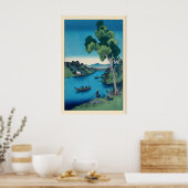 Shizuka na Minamo Print, Peaceful Bay Scene Poster (Küche)