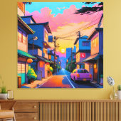 "Shizuka no Michi" (Quiet Street) Leinwanddruck (Insitu (Wohnzimmer))