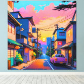 "Shizuka no Michi" (Quiet Street) Leinwanddruck (Insitu (Holzboden))