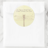 SHJ 2010: Dragonfly-Aufkleber Runder Aufkleber (Tasche)