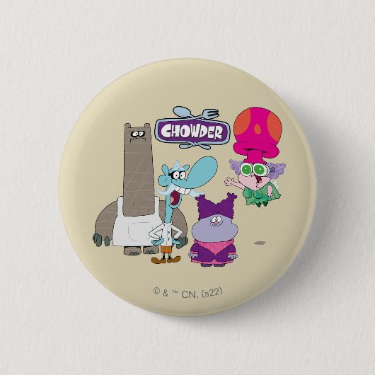 Shnitzel, Mung, Chowder und Truffles Button (Vorderseite)