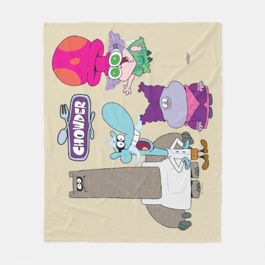 Shnitzel, Mung, Chowder und Truffles Fleecedecke (Vorderseite)