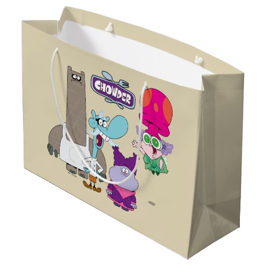 Shnitzel, Mung, Chowder und Truffles Große Geschenktüte (Rückseite Schrägansicht)