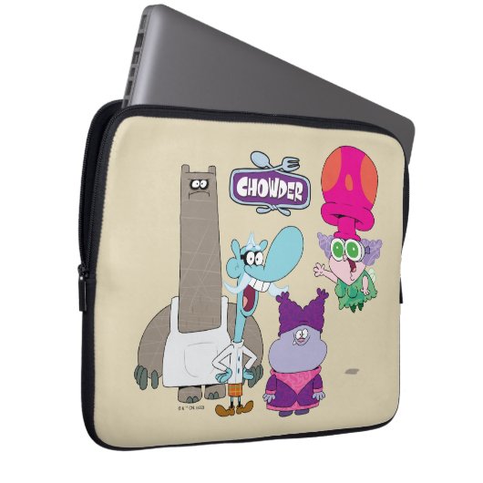 Shnitzel, Mung, Chowder und Truffles Laptopschutzhülle (Vorne Rechts)