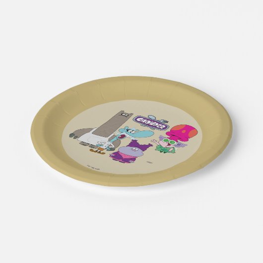 Shnitzel, Mung, Chowder und Truffles Pappteller (Schrägansicht)