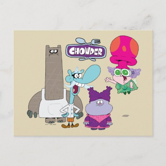 Shnitzel, Mung, Chowder und Truffles Postkarte (Vorderseite)