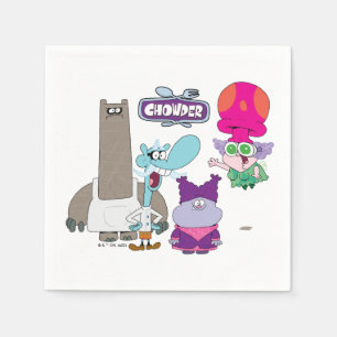 Shnitzel, Mung, Chowder und Truffles Serviette