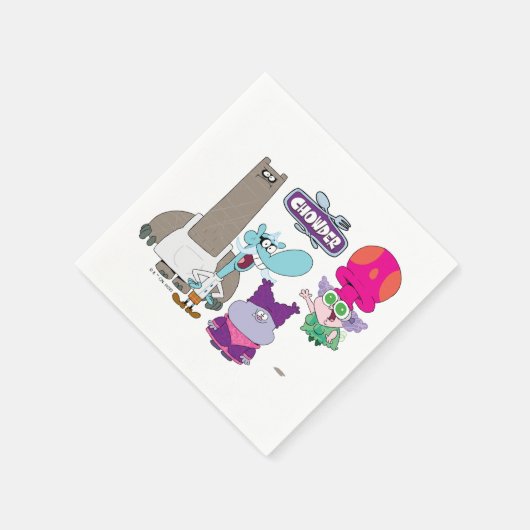 Shnitzel, Mung, Chowder und Truffles Serviette (Ecke)