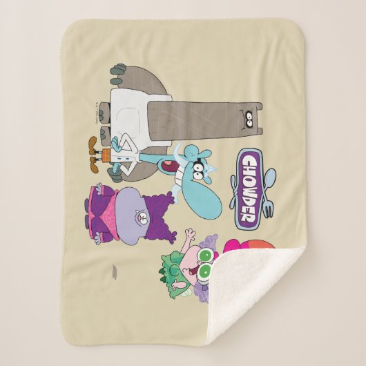 Shnitzel, Mung, Chowder und Truffles Sherpadecke (Vorderseite)