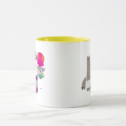 Shnitzel, Mung, Chowder und Truffles Tasse (Zentrum)