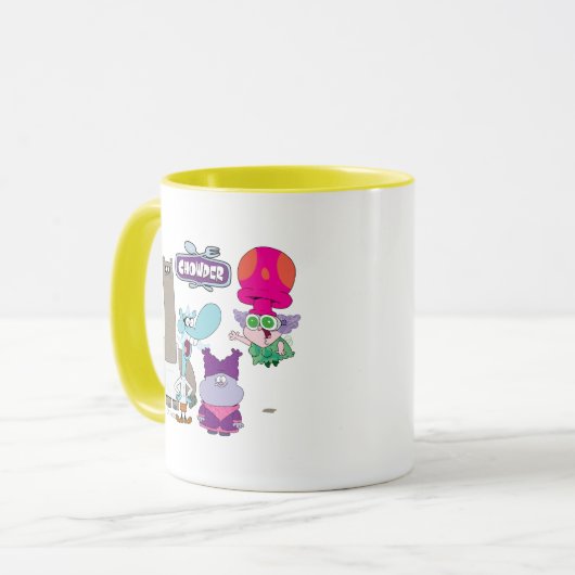 Shnitzel, Mung, Chowder und Truffles Tasse (Vorderseite Links)