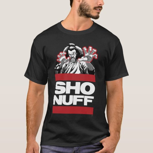 Sho Nuff weißes txt T-Shirt (Vorderseite)