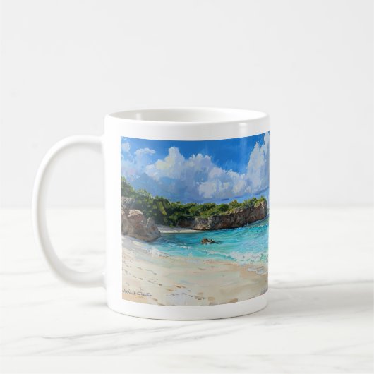 Shoal Beach, Anguilla Coffee Tasse (Links)