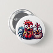 "Shocked Barnyard Duo" Button (Vorne & Hinten)