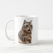 Shocked Cat Meme Tasse Doppelseitig (Links)