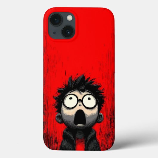 Shocked Expression: Artistic Red Grunge Case (Rückseite)
