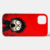 Shocked Expression: Artistic Red Grunge Case (Rückseite (Horizontal))
