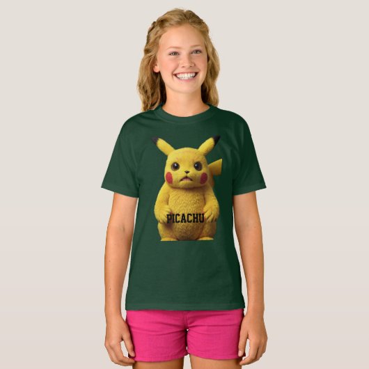 "Shocked Pikachu Mugshot — Designed T-Shirt (Vorne ganz)