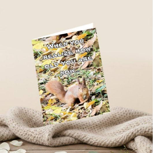 Shocked squirrel Birthday   Karte