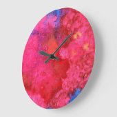 Shocking Pink hot modern abstract Große Wanduhr (Winkel)