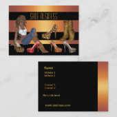Shoe Business Card Gold Black Visitenkarte (Vorne/Hinten)