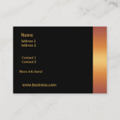 Shoe Business Card Gold Black Visitenkarte (Rückseite)