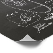 Shoe Eyelet 1905 Patent Art Chalkboard Poster (Ecke)