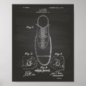 Shoe Eyelet 1905 Patent Art Chalkboard Poster (Vorne)