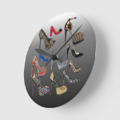 Shoe High Heels Collage Customize Runde Wanduhr (Winkel)