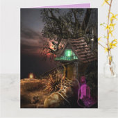 SHOE HOUSE FANTASY BIRTHDAY CARD KARTE (Gelbe Blume)