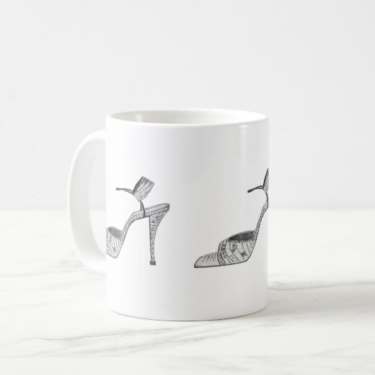 Shoe Lover Zeichnend Kaffeetasse (Vorderseite Links)