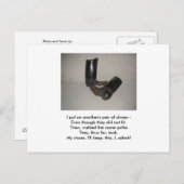 SHOE POSTCARD POSTKARTE (Vorne/Hinten)