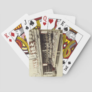 Shoe Shop in Kyoto, c.1890 (handfarbenes Foto) Spielkarten