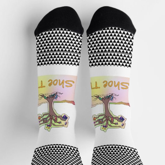 Shoe Tree + Schwarz-weiß Geo Socken (Oben)
