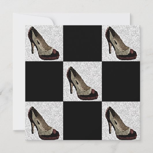 Shoeaholische Geburtstagsparty Einladung (Vorderseite)