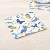 Shoebill Baby Shower Napkins Rechteckiger Pappuntersetzer (angewinkelt)