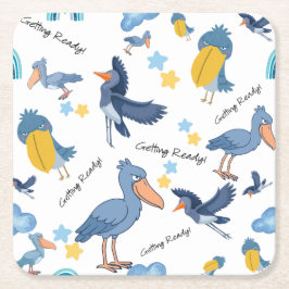 Shoebill Baby Shower Napkins Rechteckiger Pappuntersetzer