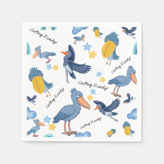 Shoebill Baby Shower Napkins Serviette (Vorderseite)