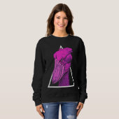 Shoebill Bird Animal Colorful Vaporwave Sweatshirt (Vorne ganz)